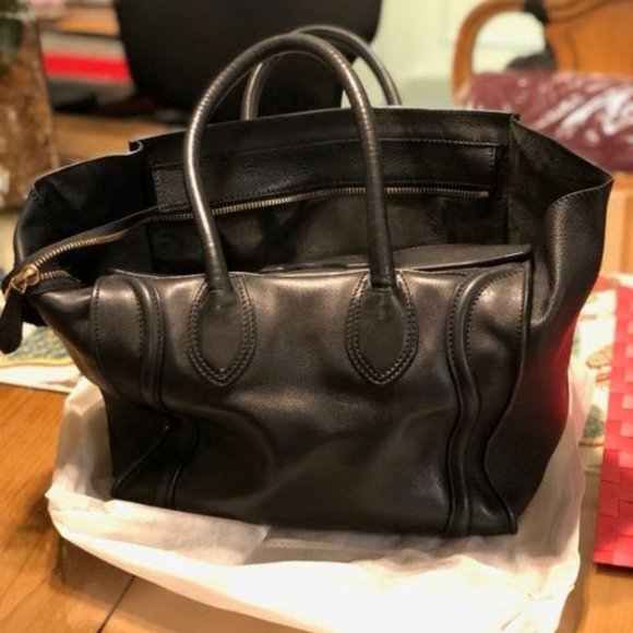 (Used) CÉLINE Mini Luggage Tote - Black - Picture 6 of 8